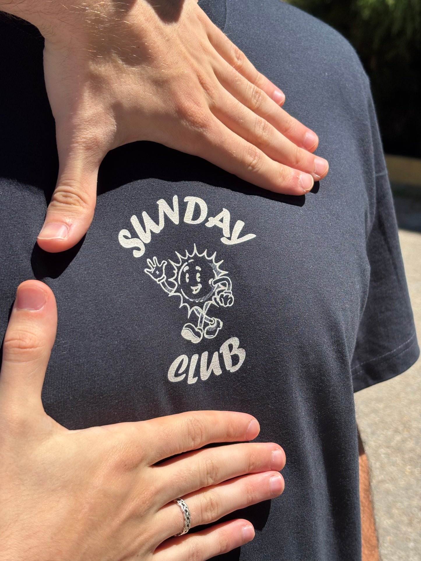 Drop 002- Camiseta Oversized "Sunday Club" Azul