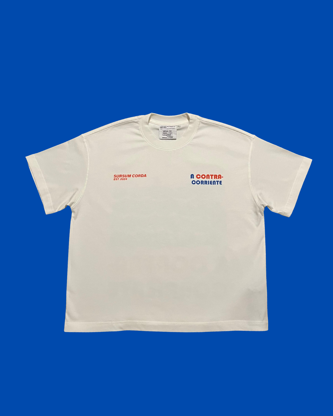 Drop 003 - Camiseta Oversized Cropped "A contracorriente"