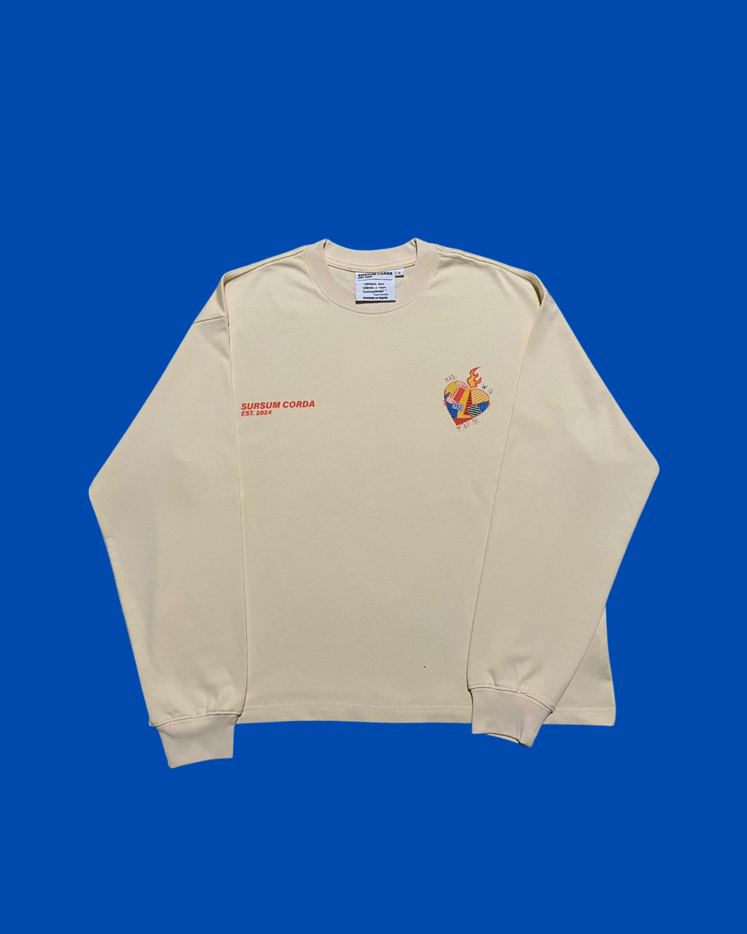 Drop 003 - Camiseta Manga Larga Oversized Cropped "Corazón sanado"