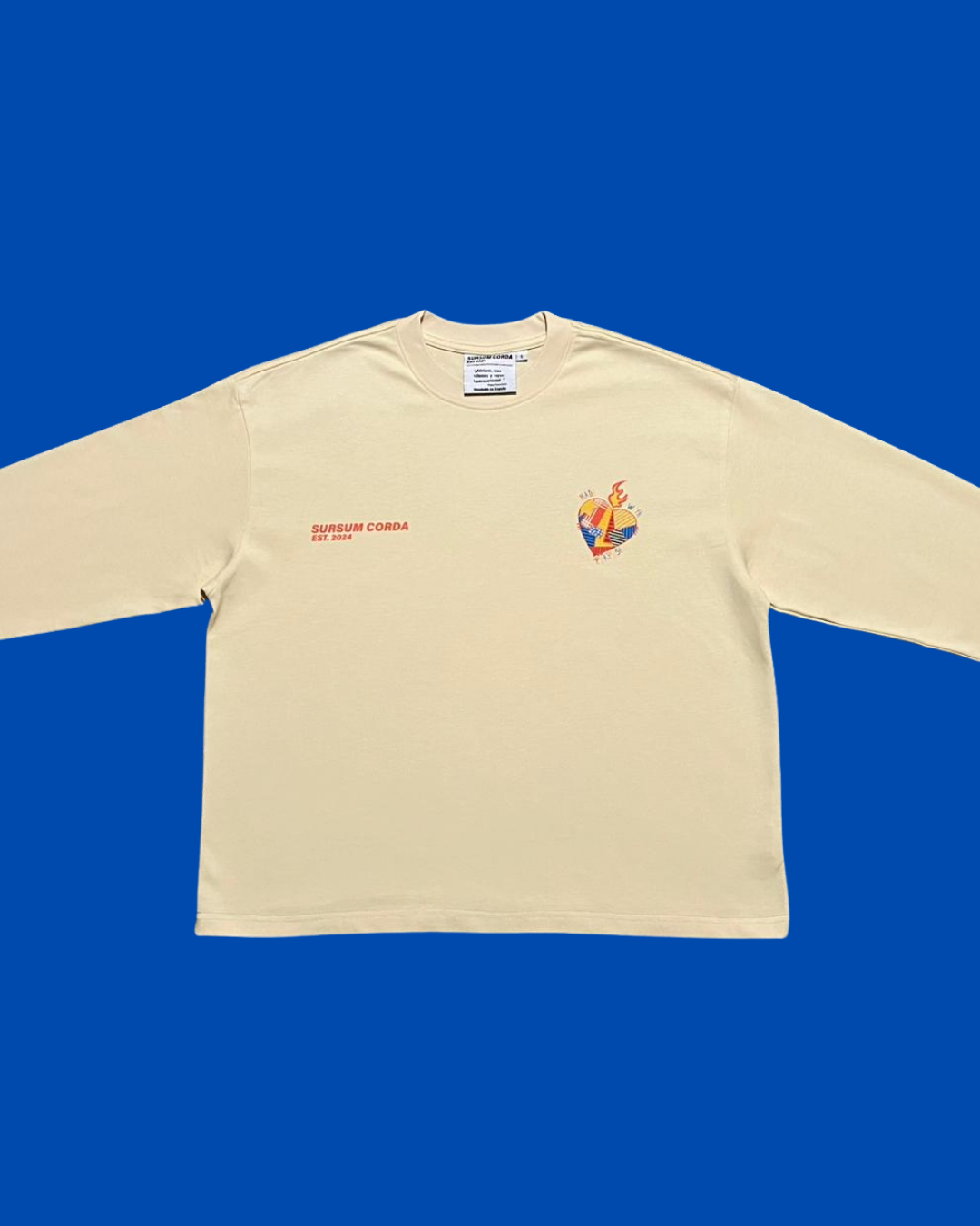 Drop 003 - Camiseta Manga Larga Oversized Cropped "Corazón sanado"