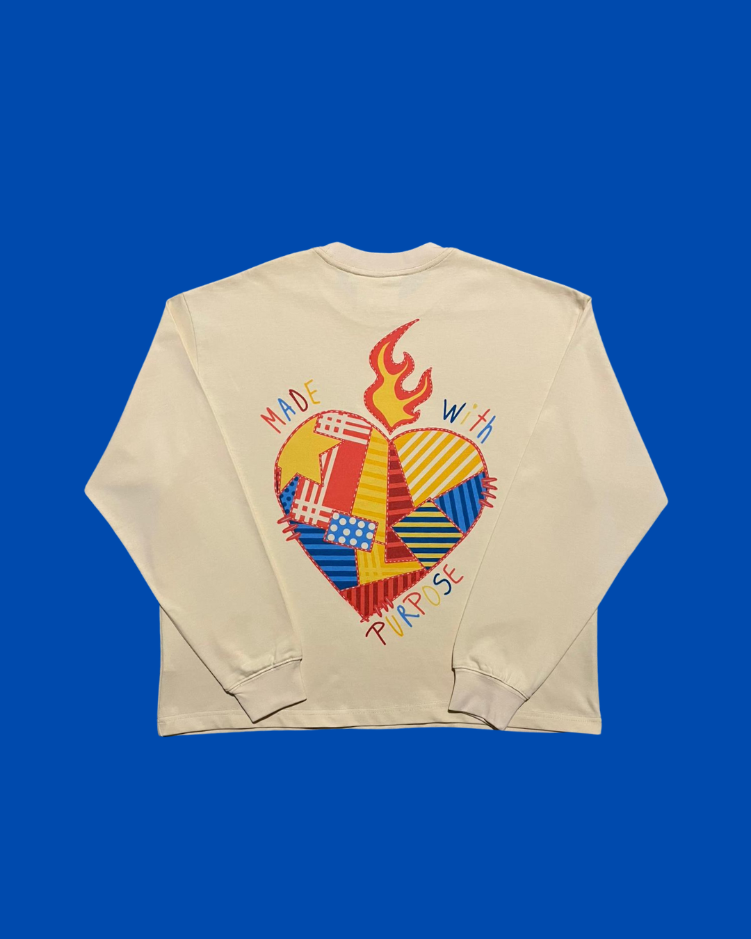 Drop 003 - Camiseta Manga Larga Oversized Cropped "Corazón sanado"