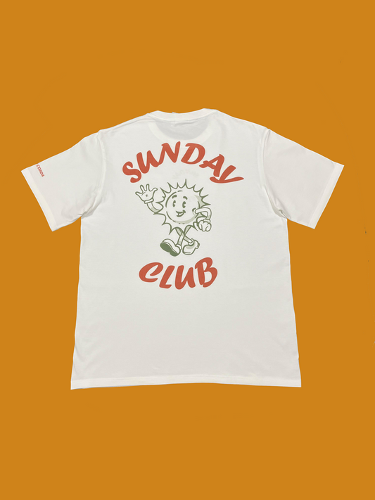 Drop 002- Camiseta Oversized "Sunday Club" Blanca