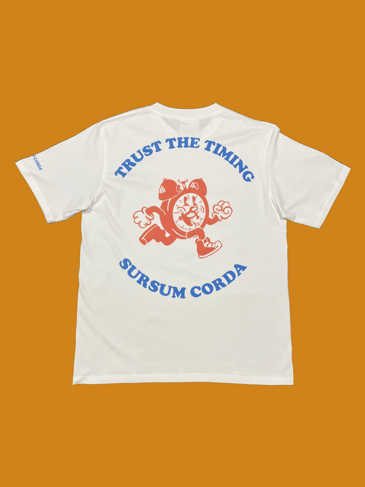 Drop 002- Camiseta Oversized "Trust the Timing" Blanca